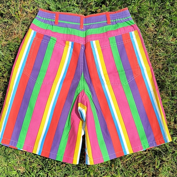 🩷💚 vintage high waisted striped shorts - Picture 5 of 6